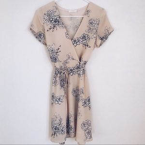 Lush Olivia Floral Print Wrap Dress
